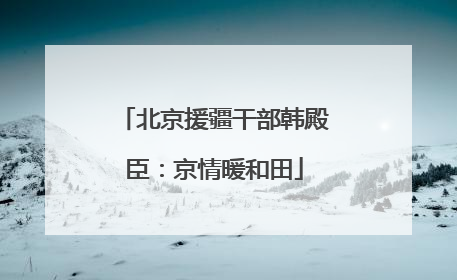 北京援疆干部韩殿臣：京情暖和田
