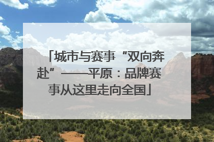 城市与赛事“双向奔赴”——平原：品牌赛事从这里走向全国