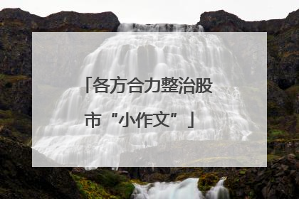 各方合力整治股市“小作文”