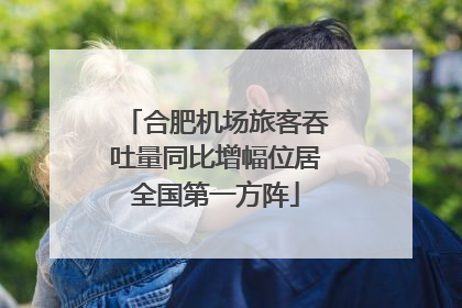 合肥机场旅客吞吐量同比增幅位居全国第一方阵