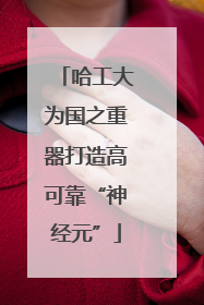 哈工大为国之重器打造高可靠“神经元”