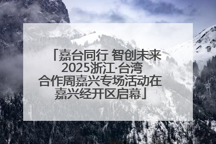 嘉台同行 智创未来 2025浙江·台湾合作周嘉兴专场活动在嘉兴经开区启幕