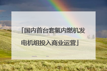 国内首台套氢内燃机发电机组投入商业运营