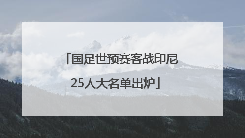 国足世预赛客战印尼25人大名单出炉