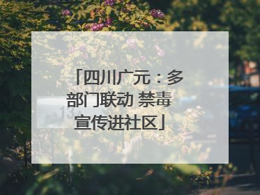 四川广元：多部门联动 禁毒宣传进社区