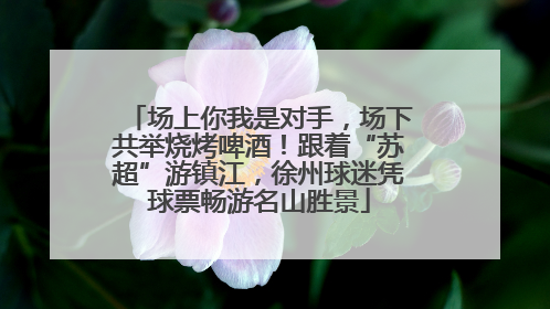 场上你我是对手，场下共举烧烤啤酒！跟着“苏超”游镇江，徐州球迷凭球票畅游名山胜景