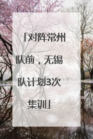 对阵常州队前，无锡队计划3次集训