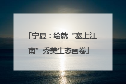宁夏：绘就“塞上江南”秀美生态画卷