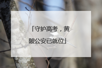 守护高考，黄陂公安已就位