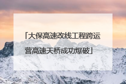 大保高速改线工程跨运营高速天桥成功爆破