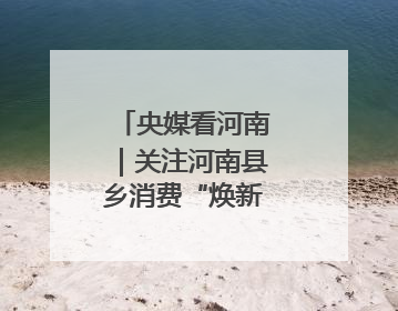 央媒看河南｜关注河南县乡消费“焕新”记等内容