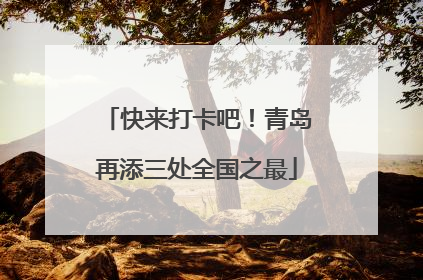 快来打卡吧！青岛再添三处全国之最