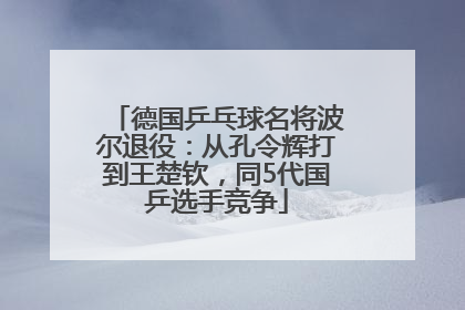 德国乒乓球名将波尔退役：从孔令辉打到王楚钦，同5代国乒选手竞争