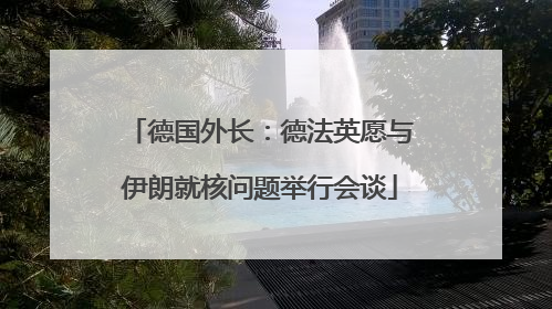 德国外长：德法英愿与伊朗就核问题举行会谈