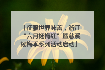 征服世界味蕾，浙江“六月杨梅红”暨慈溪杨梅季系列活动启动