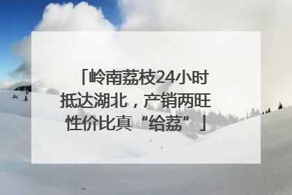 岭南荔枝24小时抵达湖北，产销两旺性价比真“给荔”