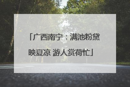 广西南宁：满池粉黛映夏凉 游人赏荷忙