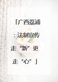 广西荔浦：法制宣传走“新”更走“心”