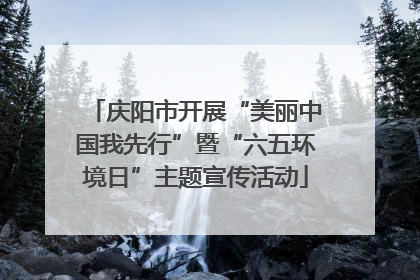庆阳市开展“美丽中国我先行”暨“六五环境日”主题宣传活动