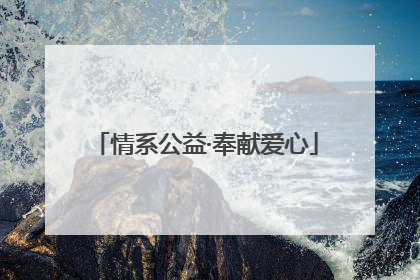 情系公益·奉献爱心