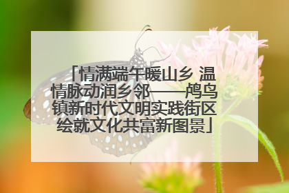 情满端午暖山乡 温情脉动润乡邻——鸬鸟镇新时代文明实践街区绘就文化共富新图景
