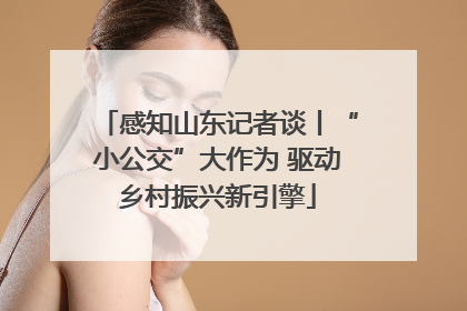 感知山东记者谈丨“小公交”大作为 驱动乡村振兴新引擎