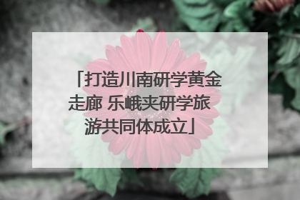 打造川南研学黄金走廊 乐峨夹研学旅游共同体成立