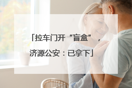 拉车门开“盲盒”，济源公安：已拿下