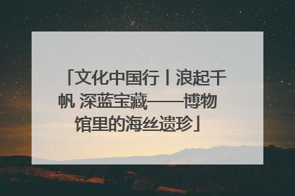 文化中国行丨浪起千帆 深蓝宝藏——博物馆里的海丝遗珍