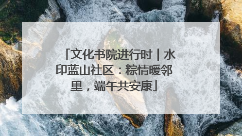 文化书院进行时｜水印蓝山社区：粽情暖邻里，端午共安康