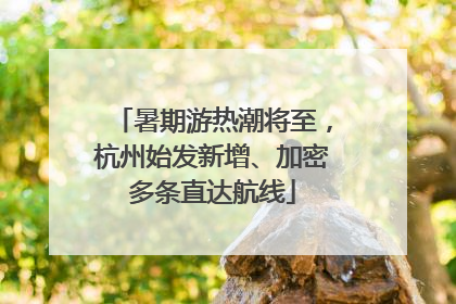 暑期游热潮将至，杭州始发新增、加密多条直达航线