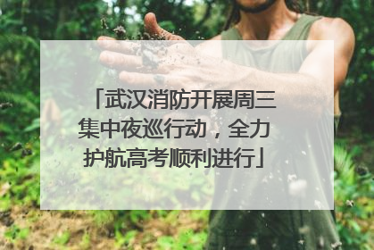 武汉消防开展周三集中夜巡行动，全力护航高考顺利进行