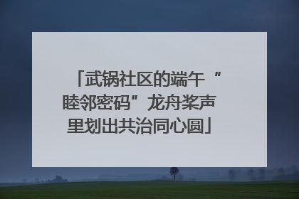 武锅社区的端午“睦邻密码”龙舟桨声里划出共治同心圆