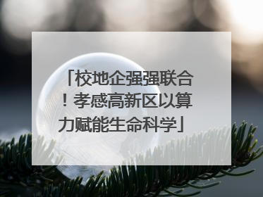 校地企强强联合！孝感高新区以算力赋能生命科学