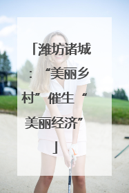 潍坊诸城：“美丽乡村”催生“美丽经济”