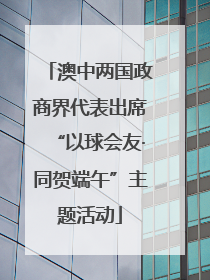 澳中两国政商界代表出席“以球会友·同贺端午”主题活动