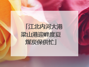 江北内河大港梁山港迎峰度夏煤炭保供忙