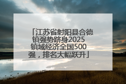 江苏省射阳县合德镇强势跻身2025镇域经济全国500强，排名大幅跃升