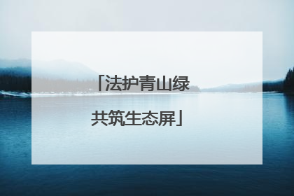 法护青山绿 共筑生态屏