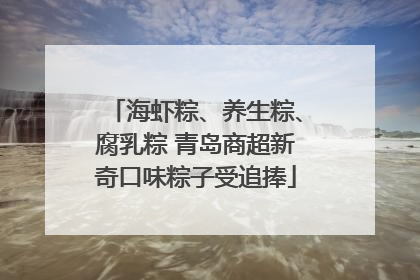 海虾粽、养生粽、腐乳粽 青岛商超新奇口味粽子受追捧