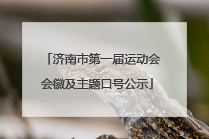 济南市第一届运动会会徽及主题口号公示