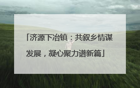 济源下冶镇：共叙乡情谋发展，凝心聚力谱新篇