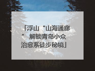 浮山“山海通廊” 解锁青岛小众治愈系徒步秘境
