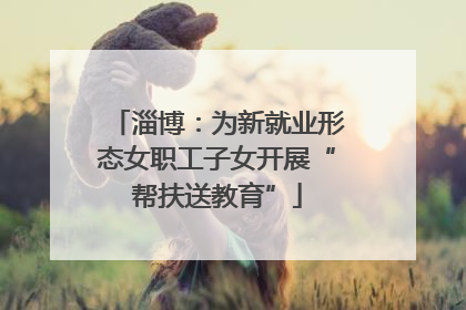 淄博：为新就业形态女职工子女开展“帮扶送教育”