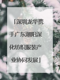深圳龙华携手广东潮阳深化纺织服装产业协同发展