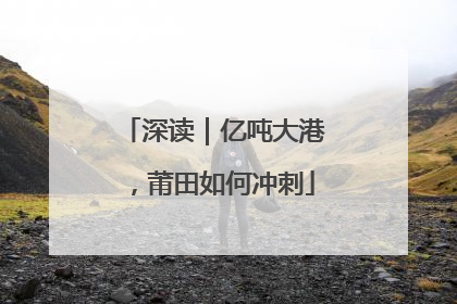 深读｜亿吨大港，莆田如何冲刺