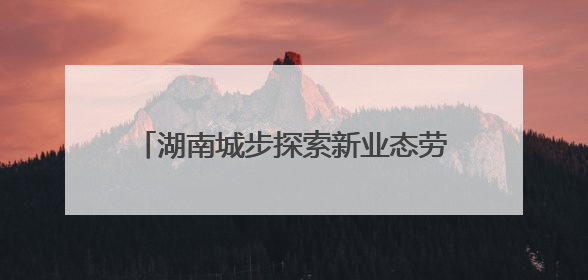 湖南城步探索新业态劳动者权益保护新模式