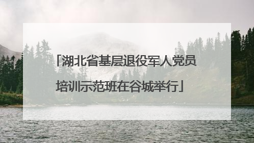 湖北省基层退役军人党员培训示范班在谷城举行