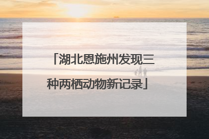湖北恩施州发现三种两栖动物新记录