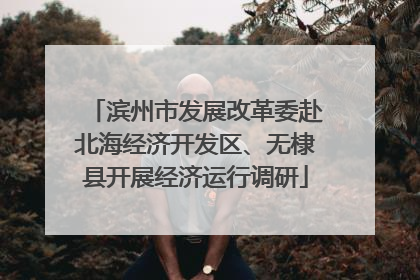 滨州市发展改革委赴北海经济开发区、无棣县开展经济运行调研